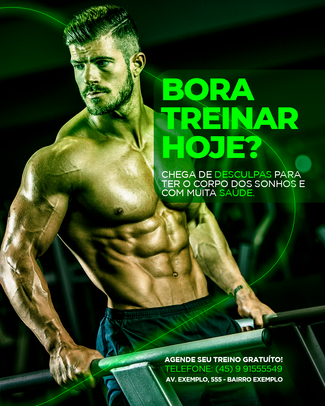 Peça de social media para segmento fitness